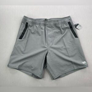 RVCA MENS KEVIN 2-IN-1 HYBRID ATHLETIC SHORTS BUILT IN LINER